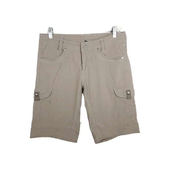 Kuhl Women’s Vintage Patimadye US8 Khaki Stretch Outdoor Hiking Cargo Shorts - Picture 1 of 10